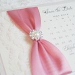 Save the date cards with small pearl