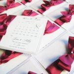 save the date cards with pretty bow
